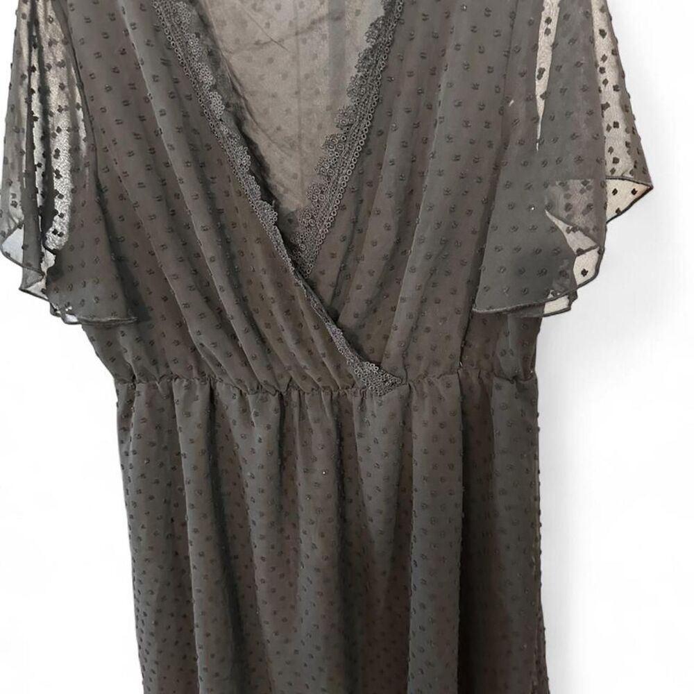 Shein-curve-plus Women's Black and Grey Dress